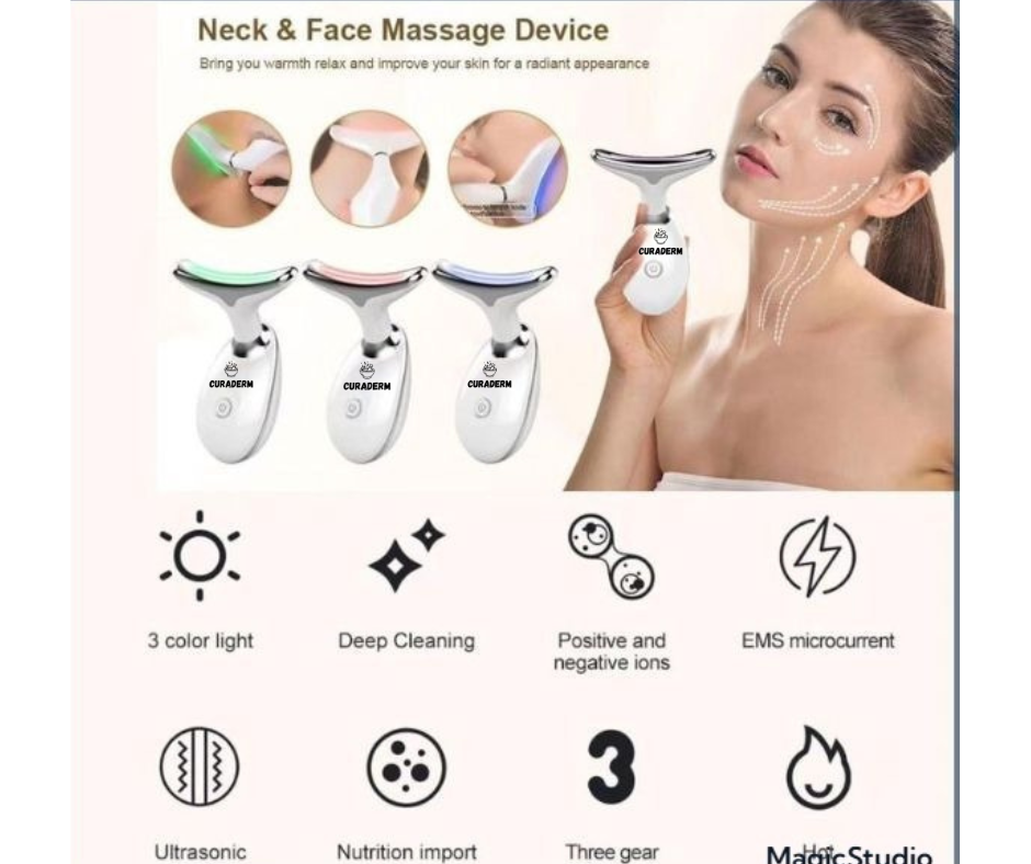 Skin Lift Electric Facial & Neck Massager .| LED Powered Face Massager For Facial At Home