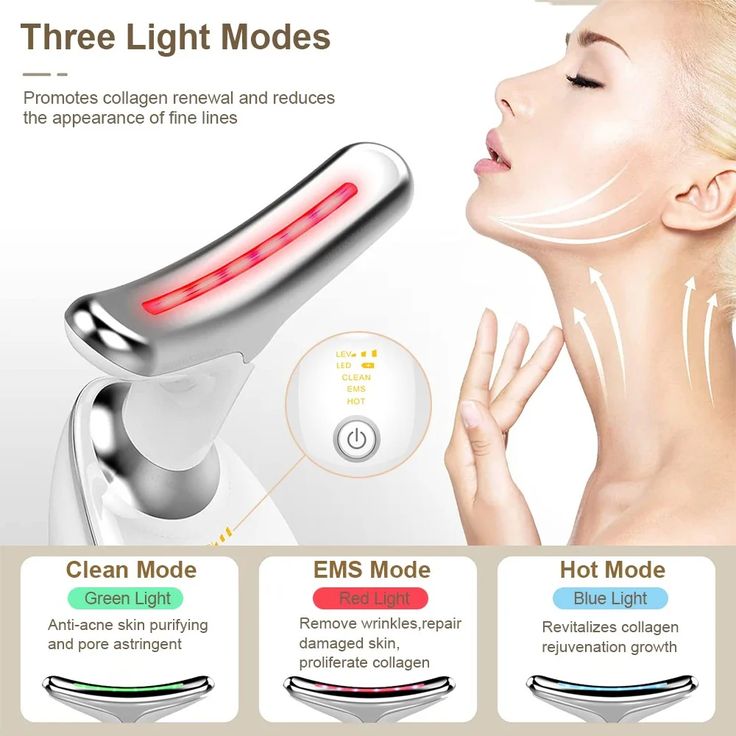 Skin Lift Electric Facial & Neck Massager .| LED Powered Face Massager For Facial At Home