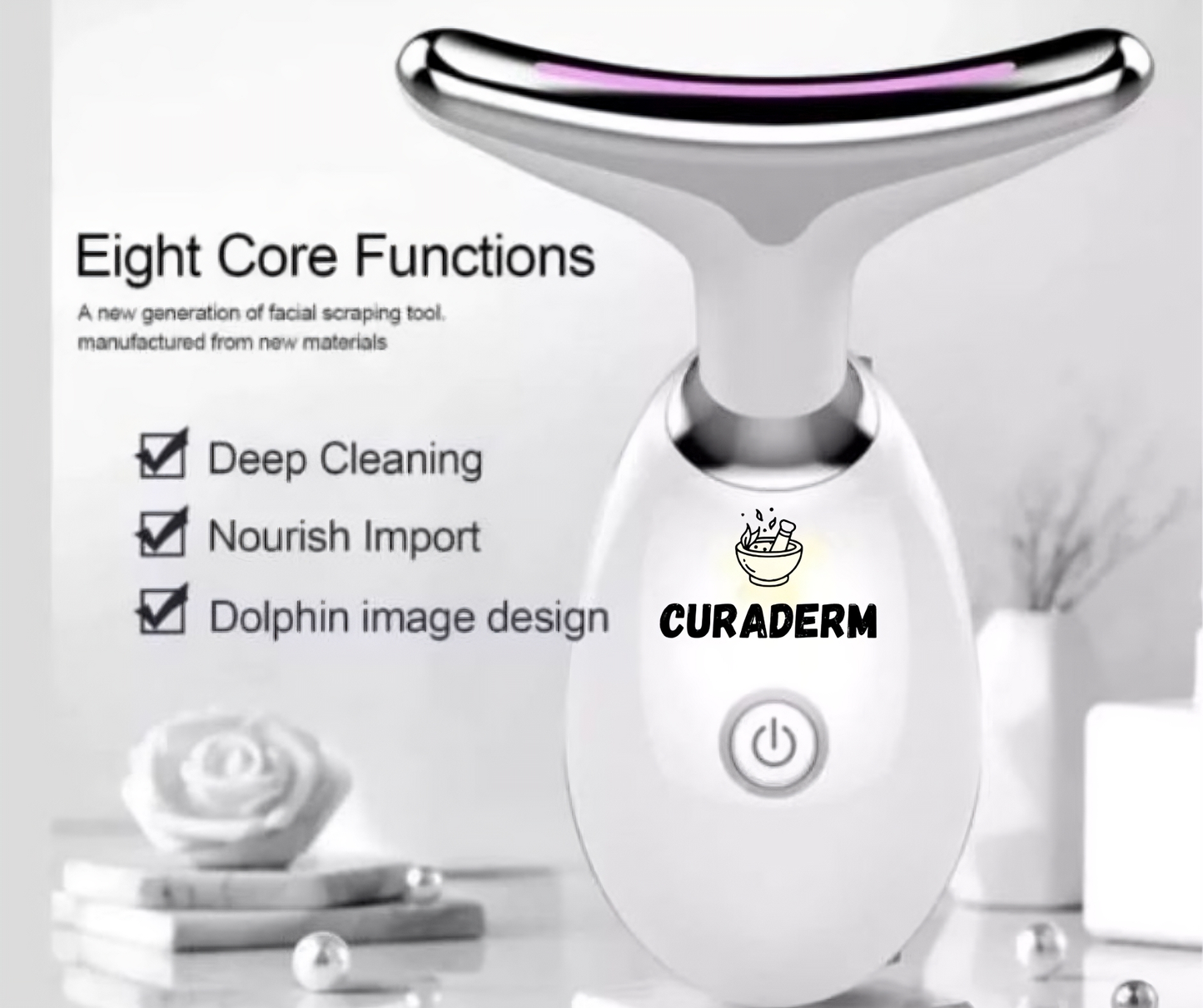 Skin Lift Electric Facial & Neck Massager .| LED Powered Face Massager For Facial At Home