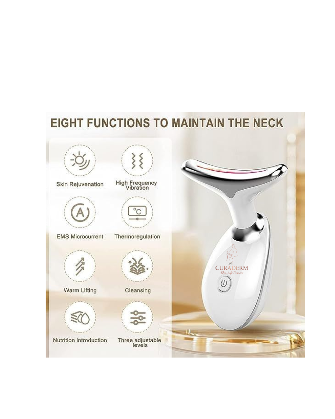 Skin Lift Electric Facial & Neck Massager .| LED Powered Face Massager For Facial At Home
