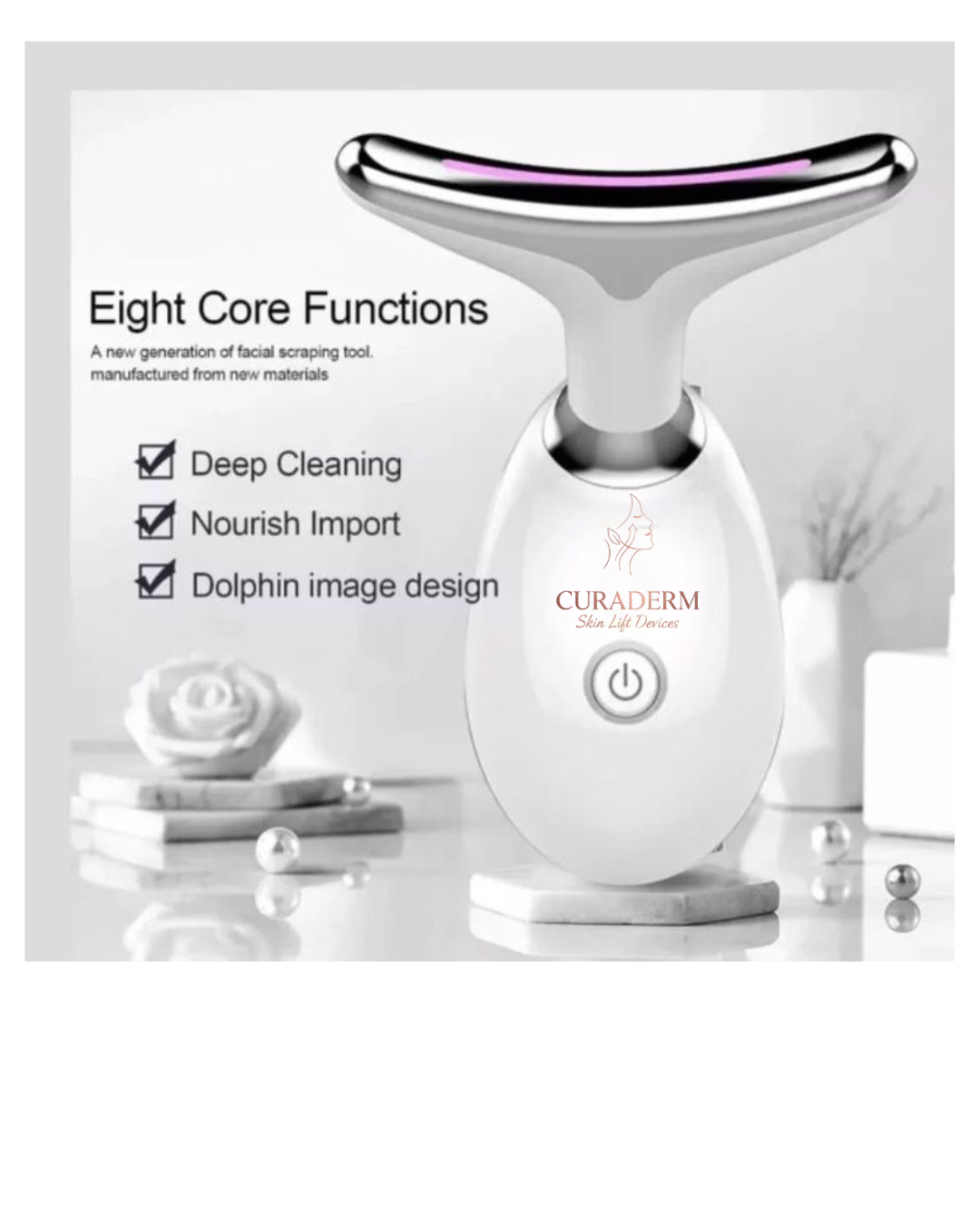 Skin Lift Electric Facial & Neck Massager .| LED Powered Face Massager For Facial At Home